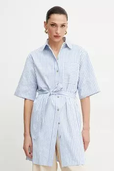 Хлопковая рубашка Mm, синий