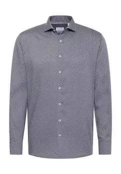 Хлопковая рубашка MODERN FIT ETERNA, серый