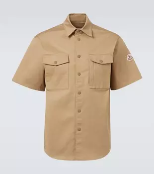 Хлопковая рубашка Moncler, Caramel