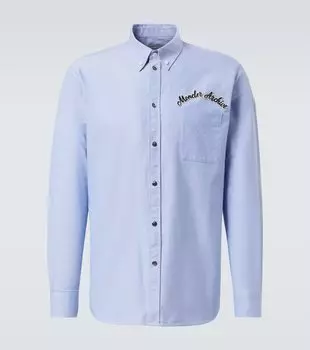 Хлопковая рубашка Moncler, Cool Blue
