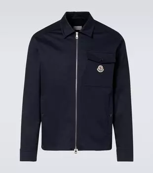 Хлопковая рубашка Moncler, Cosmic Blue