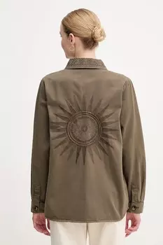 Хлопковая рубашка Mos Mosh, зеленый