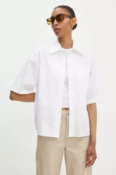 Хлопковая рубашка Moschino Jeans, белый