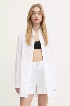 Хлопковая рубашка Moschino Jeans, бежевый