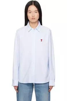 Хлопковая рубашка на пуговицах ami de coeur Ami Paris, мультиколор