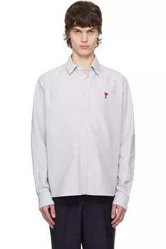 Хлопковая рубашка на пуговицах ami de coeur Ami Paris, мультиколор