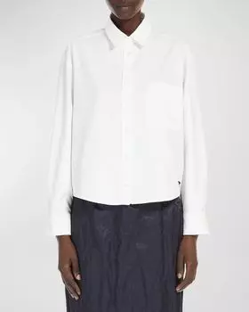 Хлопковая рубашка на пуговицах Jock Weekend Max Mara, цвет White