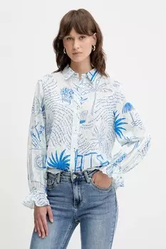 Хлопковая рубашка Never Fully Dressed, синий