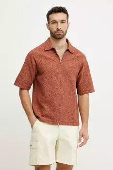 Хлопковая рубашка OAS, оранжевый