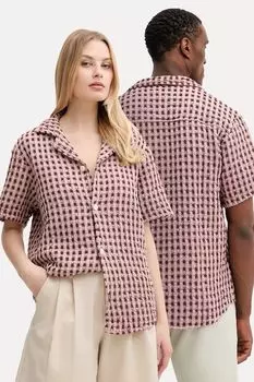 Хлопковая рубашка Oas, розовый