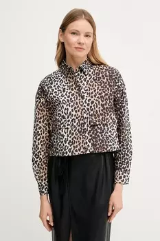 Хлопковая рубашка Oui, черный