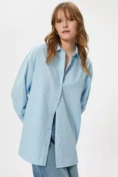 Хлопковая рубашка оверсайз Koton, белый