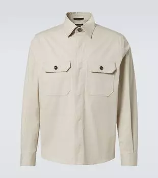 Хлопковая рубашка-оверсайз Zegna, белый