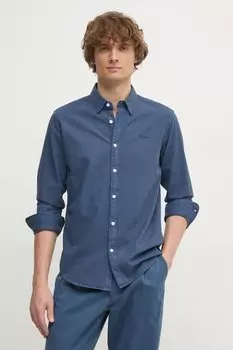 Хлопковая рубашка Pepe Jeans, синий