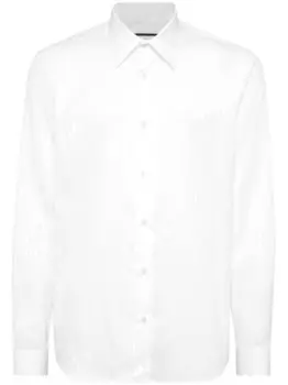 Хлопковая рубашка Philipp Plein, белый