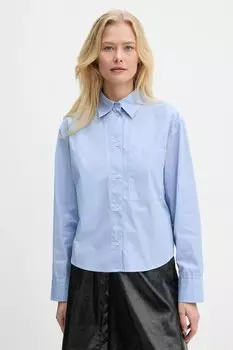 Хлопковая рубашка Pinko, синий