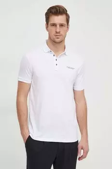 Хлопковая рубашка-поло Armani Exchange, белый