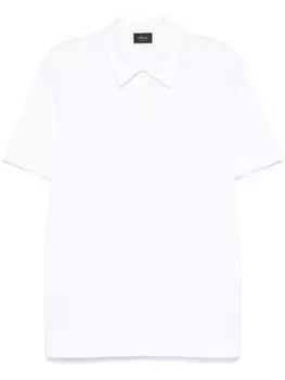 Хлопковая рубашка поло Brioni, белый