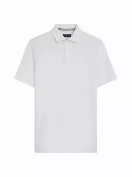 Хлопковая рубашка поло Bugatchi, белый