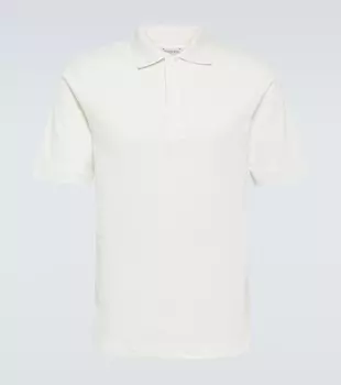 Хлопковая рубашка-поло Burberry, белый