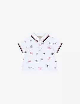 Хлопковая рубашка-поло Chicco, белый