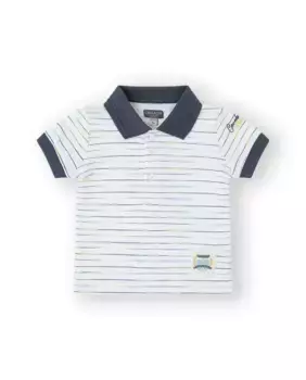 Хлопковая рубашка поло для мальчиков белого цвета Canada House, белый