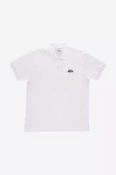 Хлопковая рубашка-поло для Netflix Lacoste, белый