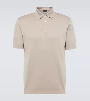 Хлопковая рубашка-поло Herno, бежевый