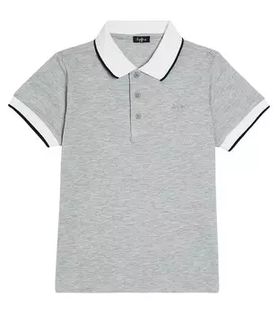 Хлопковая рубашка-поло Il Gufo, серый