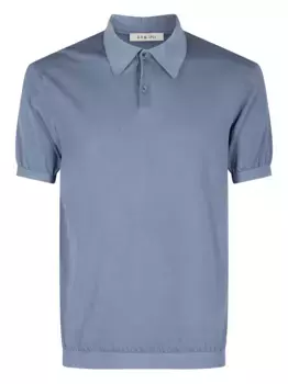 Хлопковая рубашка-поло l.b.m., синий