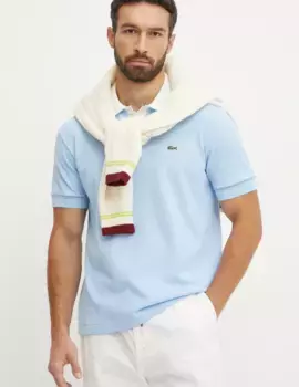 Хлопковая рубашка-поло Lacoste, синий