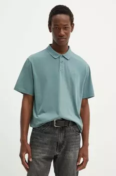 Хлопковая рубашка-поло Levi's, синий