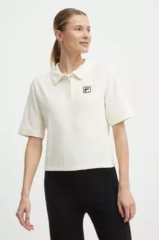 Хлопковая рубашка-поло Лусака Fila, бежевый