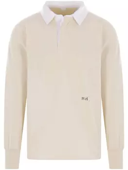 Хлопковая рубашка-поло Maison Margiela, нейтральный