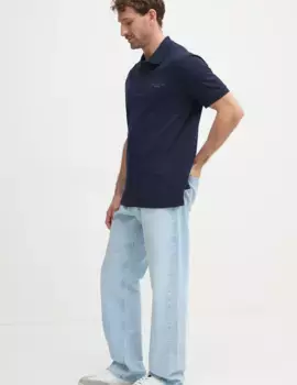 Хлопковая рубашка-поло Marc O'Polo, темно-синий