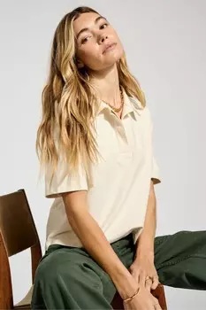 Хлопковая рубашка-поло Margaret регенеративная рубашка-поло Baukjen, белый