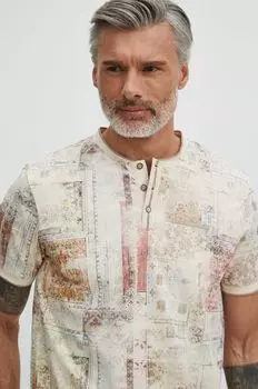 Хлопковая рубашка-поло Medicine, бежевый