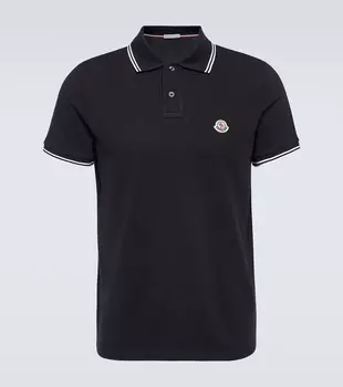 Хлопковая рубашка-поло Moncler, синий