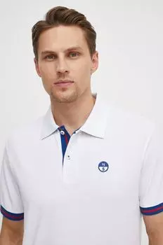 Хлопковая рубашка-поло North Sails, белый