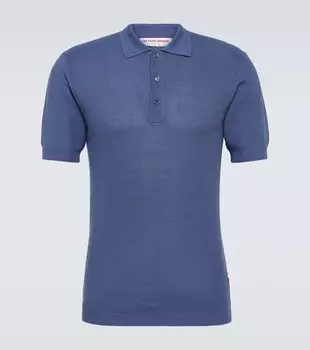 Хлопковая рубашка-поло Orlebar Brown, коричневый