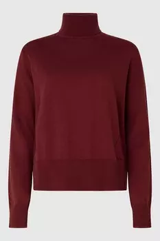 Хлопковая рубашка-поло Pepe Jeans London, бургундия