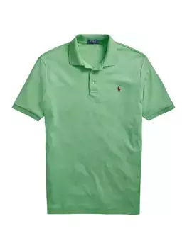 Хлопковая рубашка-поло Polo Ralph Lauren, цвет resort green heather