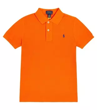 Хлопковая рубашка-поло Polo Ralph Lauren Kids, апельсин