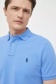Хлопковая рубашка-поло Polo Ralph Lauren, синий