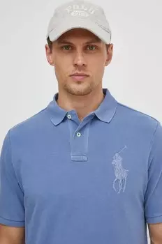 Хлопковая рубашка-поло Polo Ralph Lauren, синий