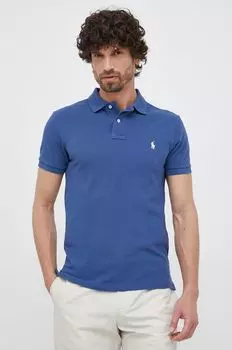 Хлопковая рубашка-поло Polo Ralph Lauren, темно-синий