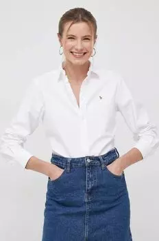 Хлопковая рубашка Polo Ralph Lauren, белый