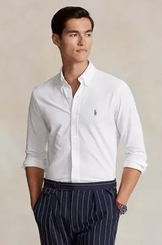 Хлопковая рубашка Polo Ralph Lauren, белый
