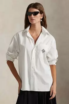 Хлопковая рубашка Polo Ralph Lauren, белый