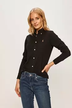Хлопковая рубашка Polo Ralph Lauren, черный